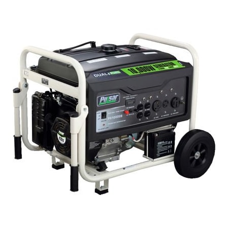 Integrated Supply Network Portable Generator, Gasoline, 8,000 W/7,000 W Rated, 10,000 W/9,000 W Surge, Electric, Recoil Start PG10000B16